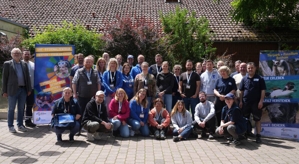 Gruppenfoto mit den Stadtwerken Bochum und dem Tierpark Bochum. Foto: Tierpark Bochum